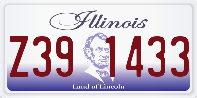 IL license plate Z391433