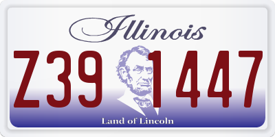 IL license plate Z391447