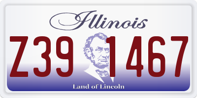 IL license plate Z391467