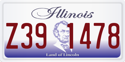 IL license plate Z391478