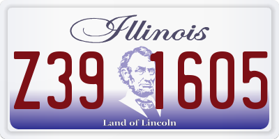 IL license plate Z391605