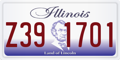 IL license plate Z391701