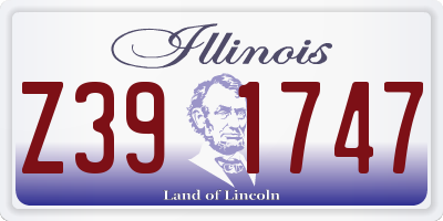IL license plate Z391747