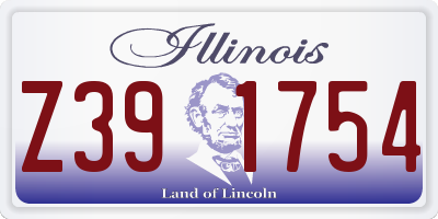 IL license plate Z391754