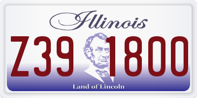 IL license plate Z391800