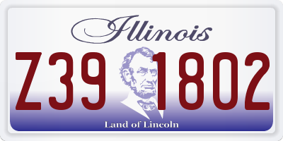 IL license plate Z391802