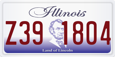 IL license plate Z391804