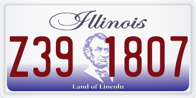 IL license plate Z391807
