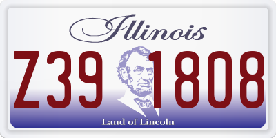 IL license plate Z391808
