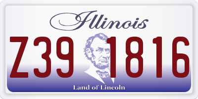 IL license plate Z391816