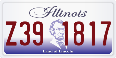 IL license plate Z391817