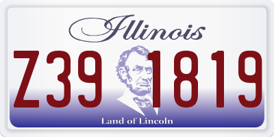 IL license plate Z391819