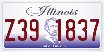 IL license plate Z391837
