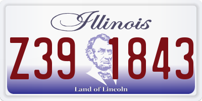 IL license plate Z391843