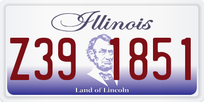 IL license plate Z391851