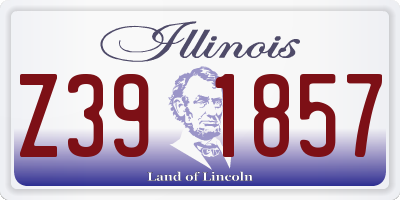 IL license plate Z391857