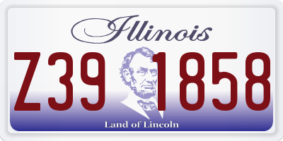 IL license plate Z391858
