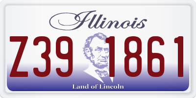 IL license plate Z391861