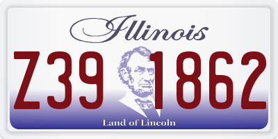IL license plate Z391862
