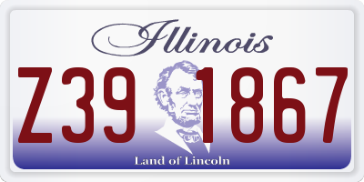 IL license plate Z391867