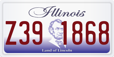 IL license plate Z391868