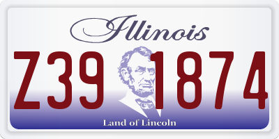 IL license plate Z391874