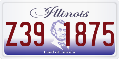 IL license plate Z391875