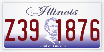 IL license plate Z391876