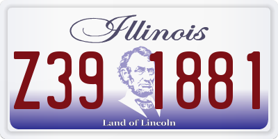IL license plate Z391881