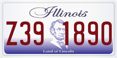 IL license plate Z391890