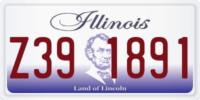 IL license plate Z391891