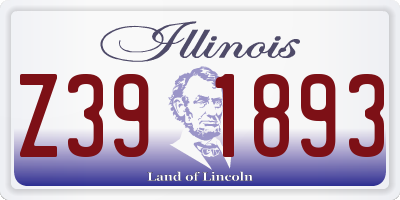 IL license plate Z391893