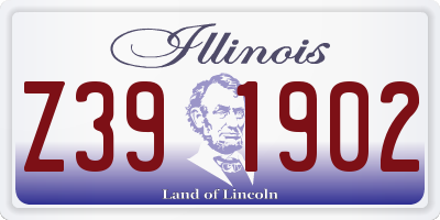 IL license plate Z391902