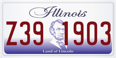 IL license plate Z391903