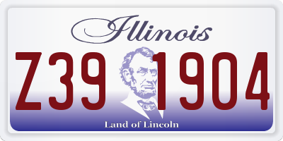 IL license plate Z391904