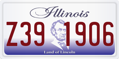 IL license plate Z391906