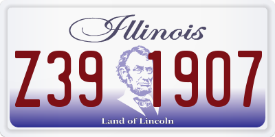 IL license plate Z391907
