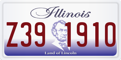 IL license plate Z391910