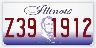 IL license plate Z391912