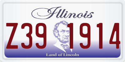 IL license plate Z391914