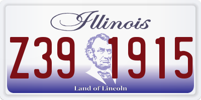 IL license plate Z391915