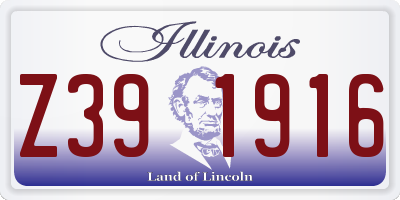 IL license plate Z391916