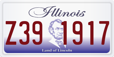 IL license plate Z391917