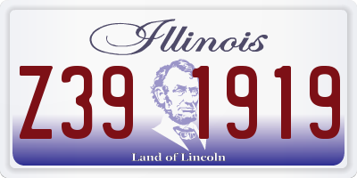 IL license plate Z391919