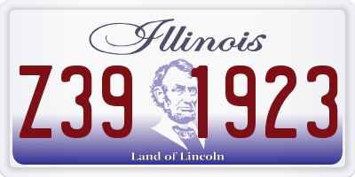 IL license plate Z391923