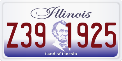 IL license plate Z391925