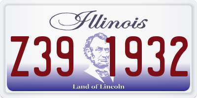 IL license plate Z391932