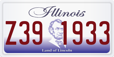 IL license plate Z391933
