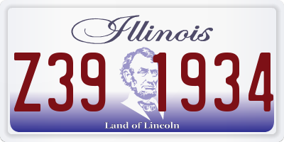 IL license plate Z391934