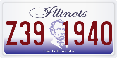 IL license plate Z391940